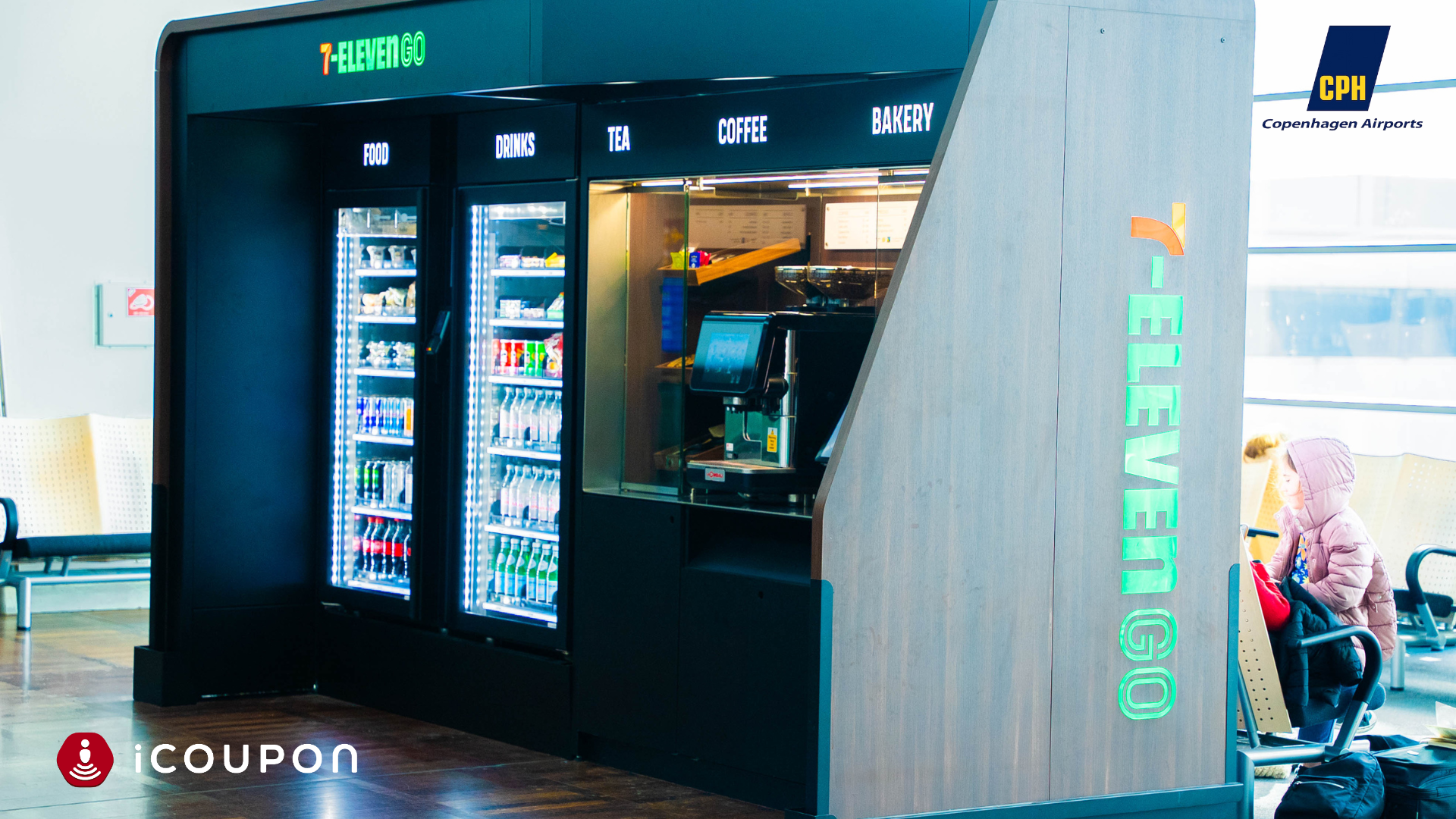 Partnership with iCoupon allows passengers at Copenhagen Airport to redeem vouchers at 7-Eleven vending machines